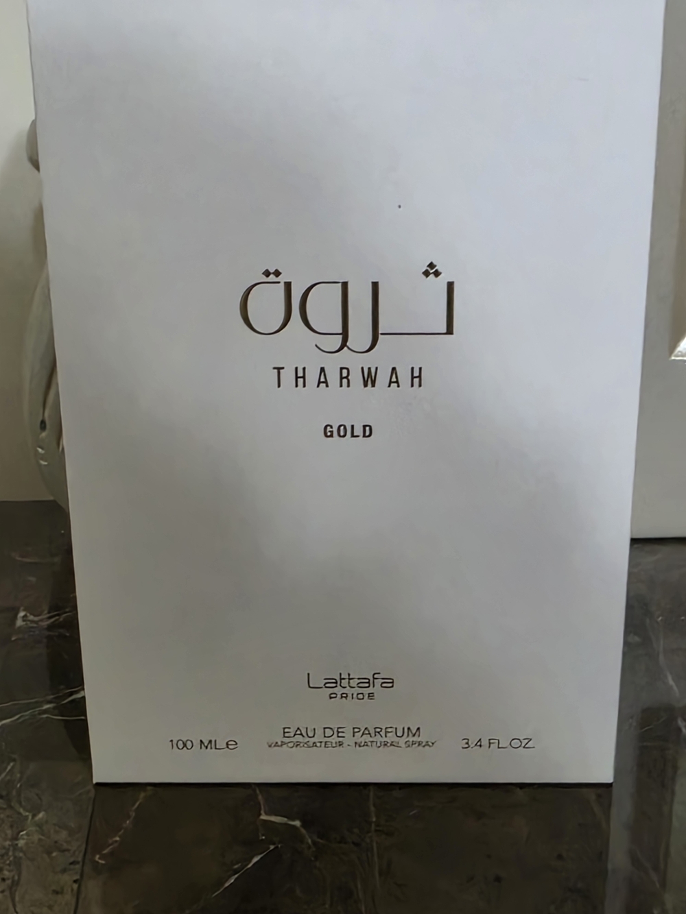 Tharwah Gold by Lattafa - White & Gold Box New Unisex